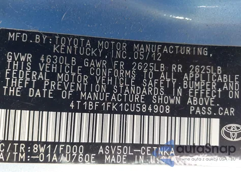 4T1BF1FK1CU584908